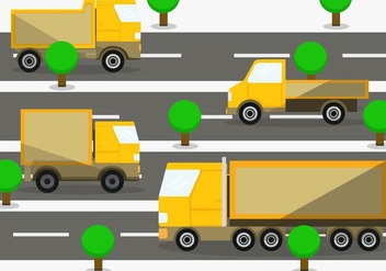 Moving Van Vector - Free vector #440245